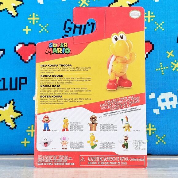 Jakks Pacific Super Mario Red Koopa Troopa 2.5" World of Nintendo Collectible - Picture 4 of 9